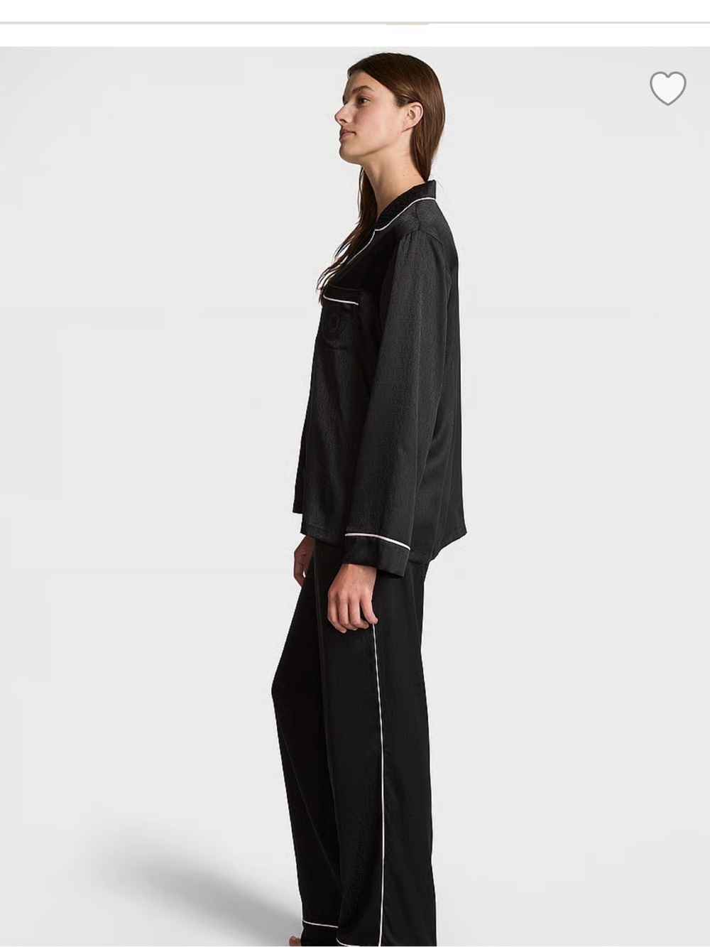 VINTAGE Y2K VS๐คVictoria's Secret Black Satin Pajama Set signature supermodel - Picture 2 of 4